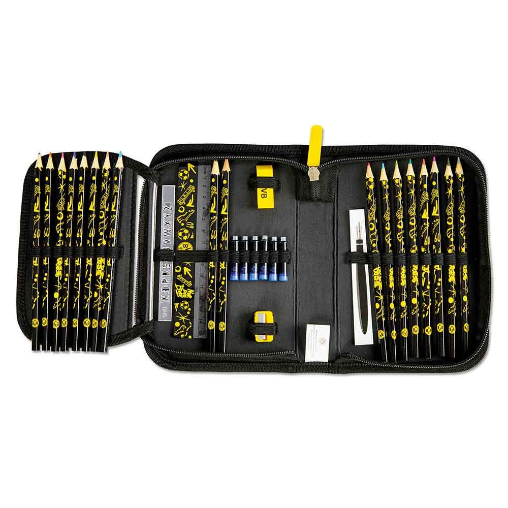 BVB MERCHANDISING Federmäppchen 29-teilig Logo