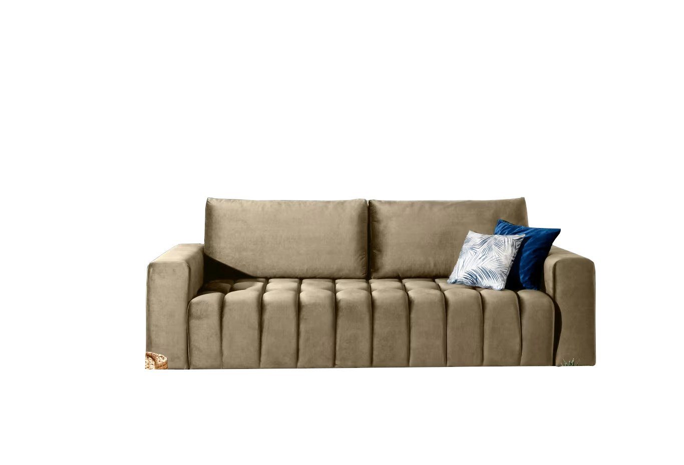 MOEBLO Schlafsofa ZORUA, Sofa Couch für Wohnzimmer Federkern Sofagarnitur Polstersofa Wohnlandschaft, mit Schlaffunktion und Bettkasten