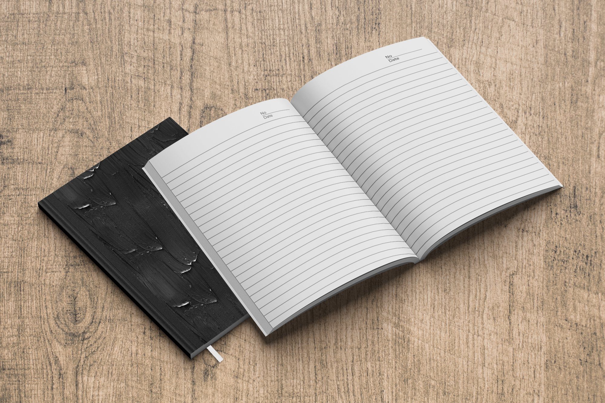Tagebuch, Haushaltsbuch Merkzettel, Notizbuch - Notizheft, Journal, - Muster, 98 Farbe Schwarz A5, Seiten, MuchoWow