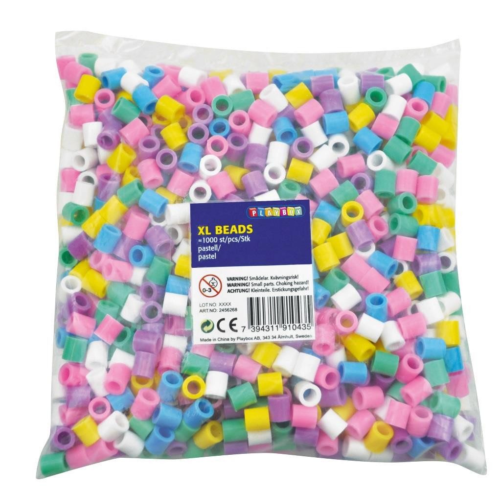 Bügelperlen Playbox Beutel XL-Bügelperlen 1000 Pastell