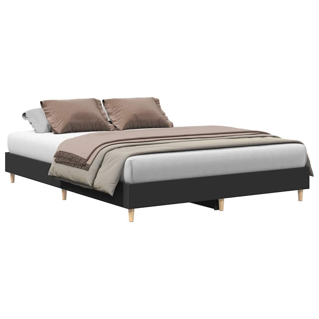 vidaXL Bett Bettgestell ohne Matratze Schwarz günstig online kaufen