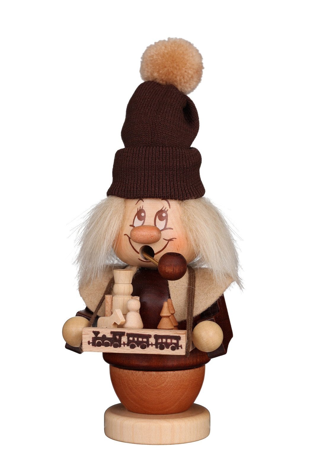 Christian Ulbricht Räuchermännchen Ulbricht Räuchermann Miniwichtel Spielzeughändler, (1 St), Handarbeit aus dem Erzgebirge