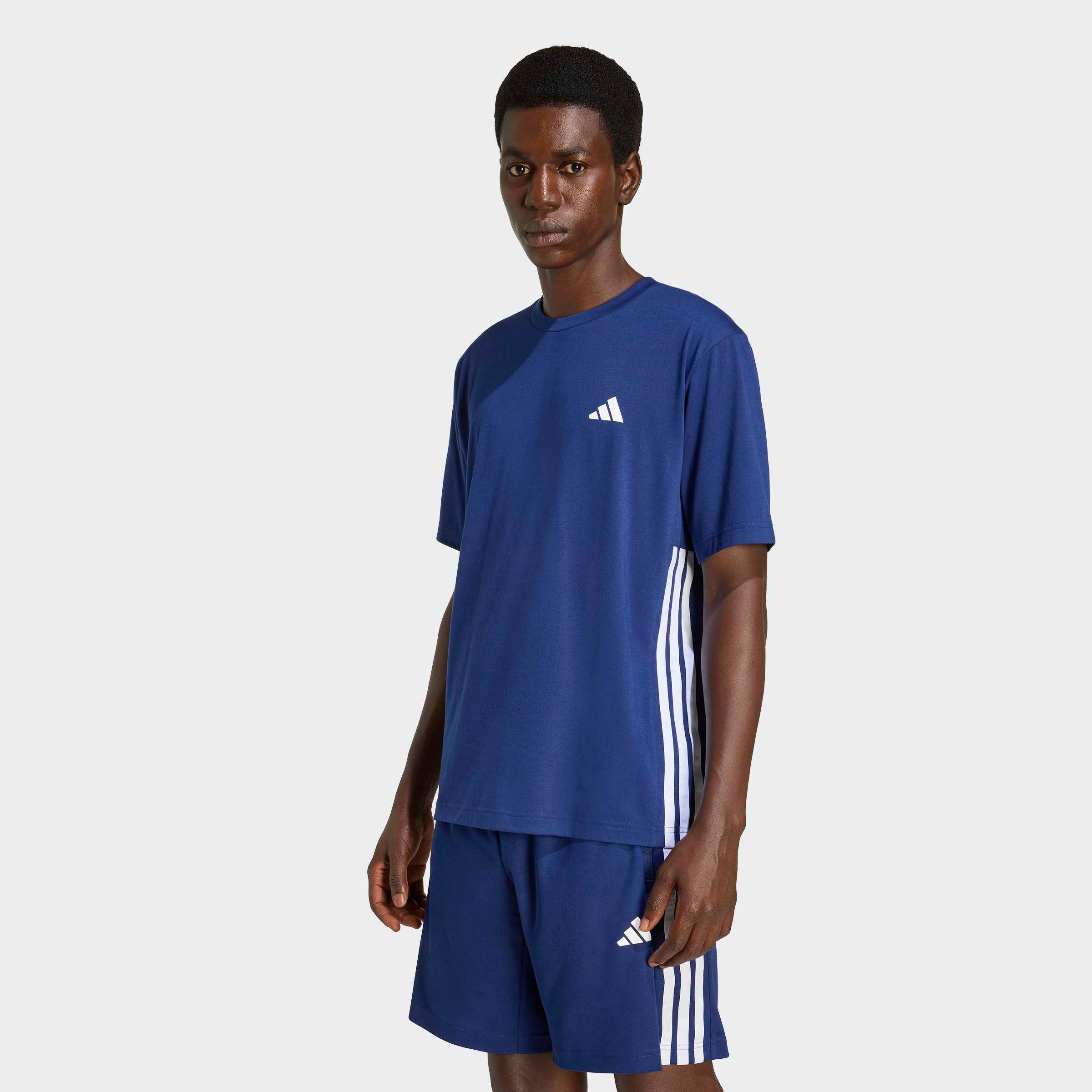 adidas Performance T-Shirt WORKOUT ESSENTIALS FEELREADY 3-STREIFEN mit Rundhalsausschnitt, sportlicher Stil, aus Single Jersey