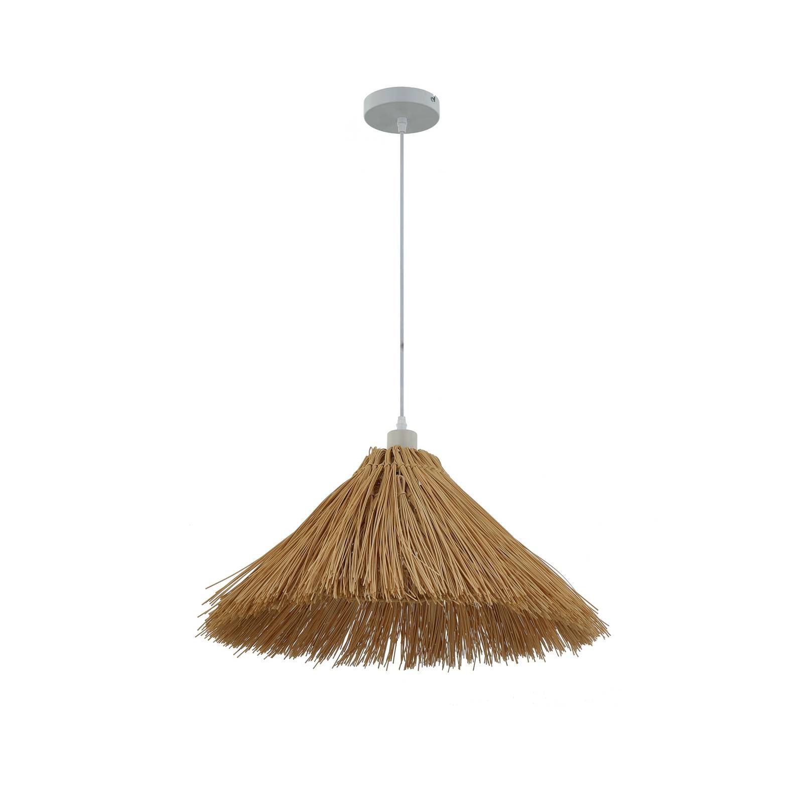 Lindby Hängeleuchte Borys, Ø 55 cm, Seegras, E27 günstig online kaufen