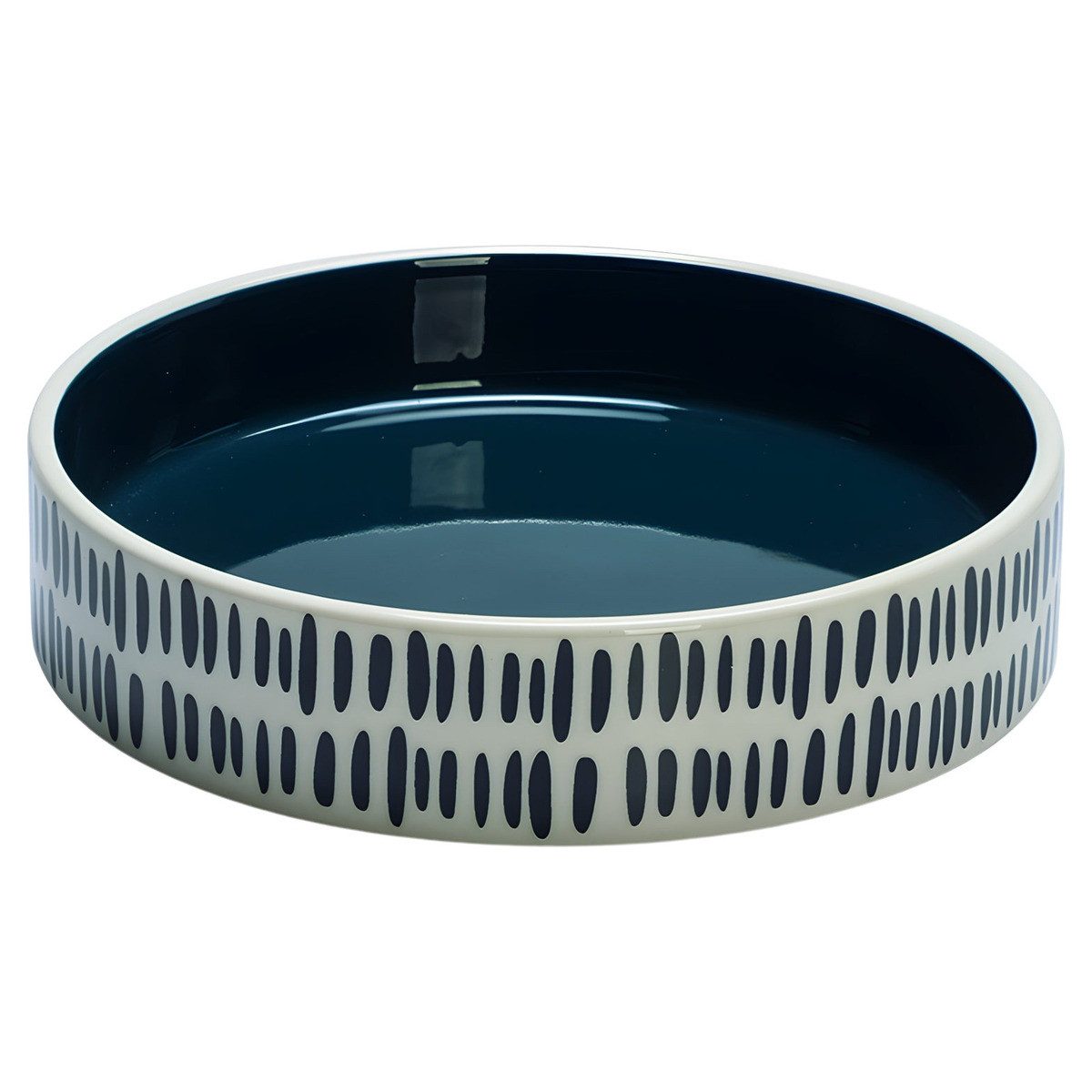 Beeztees Futternapf Katzennapf Jade aus Keramik schwarz/weiß