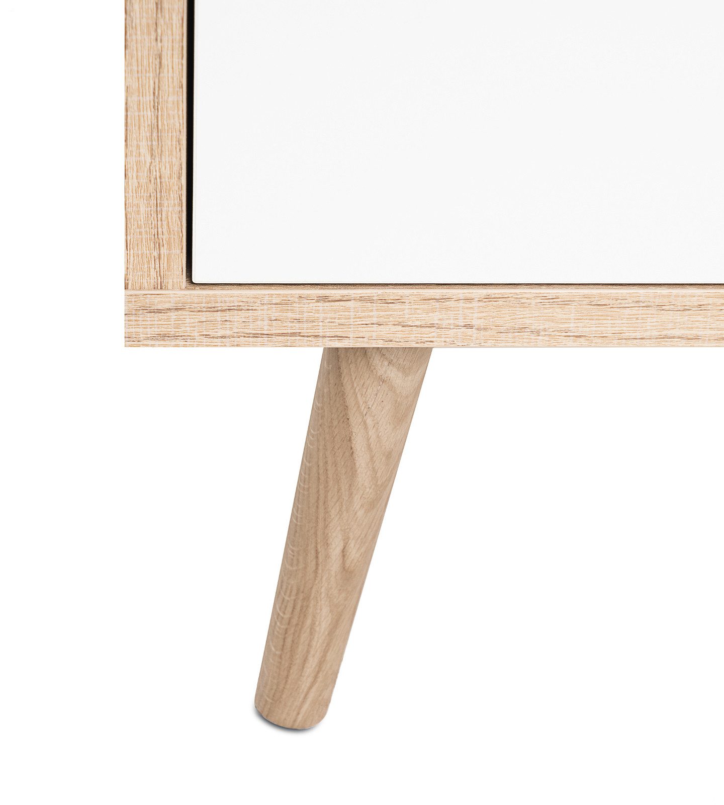 Furn.Design Highboard Colory (Kommode in Eiche Sonoma mit weiß, grau und grün, 103 x 139 cm), skandinavisches Design
