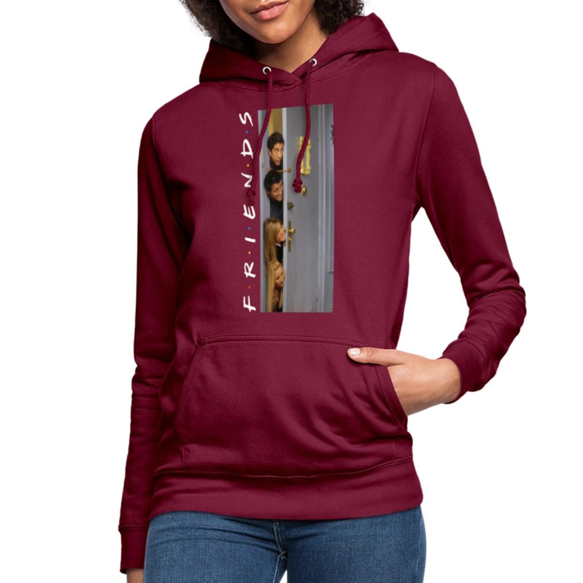 Spreadshirt Hoodie Friends Fuß In Der Tür Damen Hoodie (1-tlg)