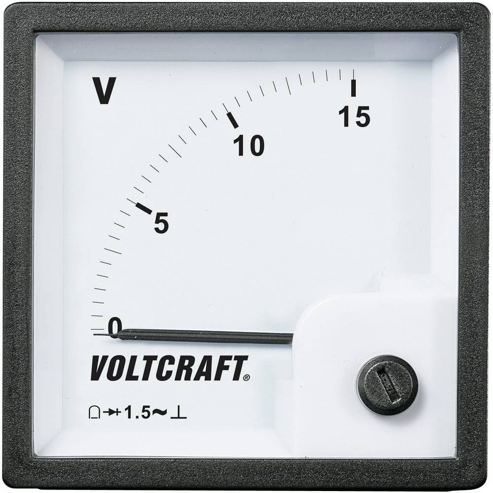 VOLTCRAFT Anzeigegerät Analog-Einbaumessgerät AM-72x72/15V