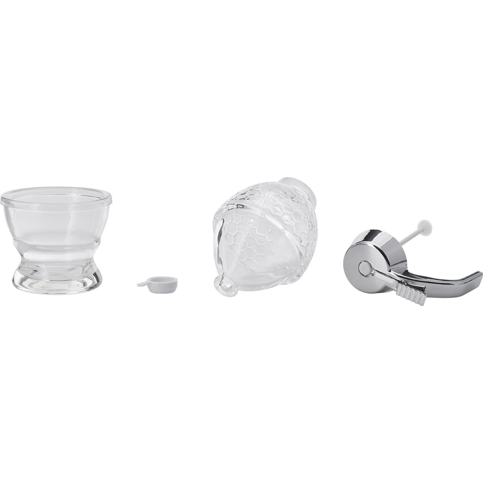 WESTMARK Honigglas Deluxe, Glas, Metall, (1-tlg), mit Dosier-Hebel