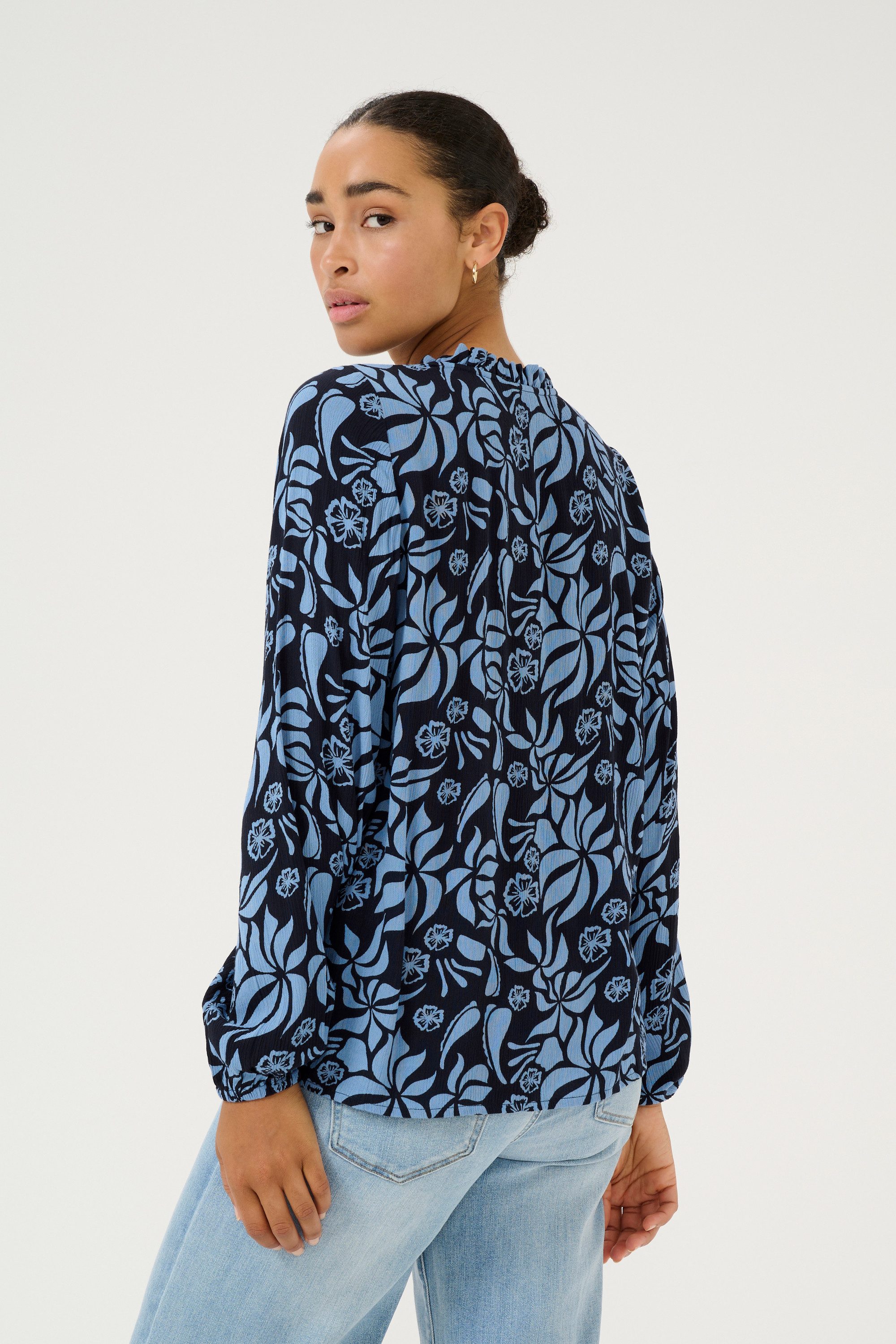 KAFFE Langarmbluse Bluse langarm KAellen