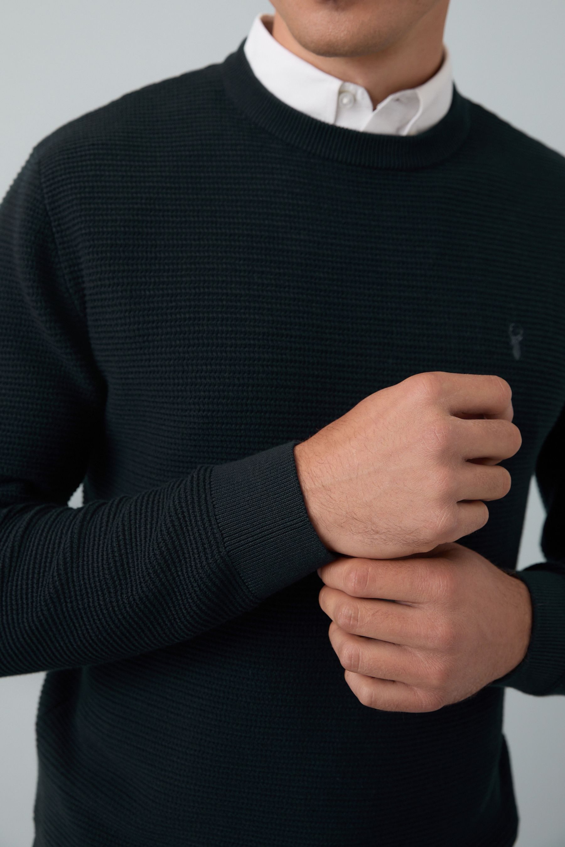 Next 2-in-1-Pullover Regular Fit Pullover mit Oxford-Hemdkragen (1-tlg)