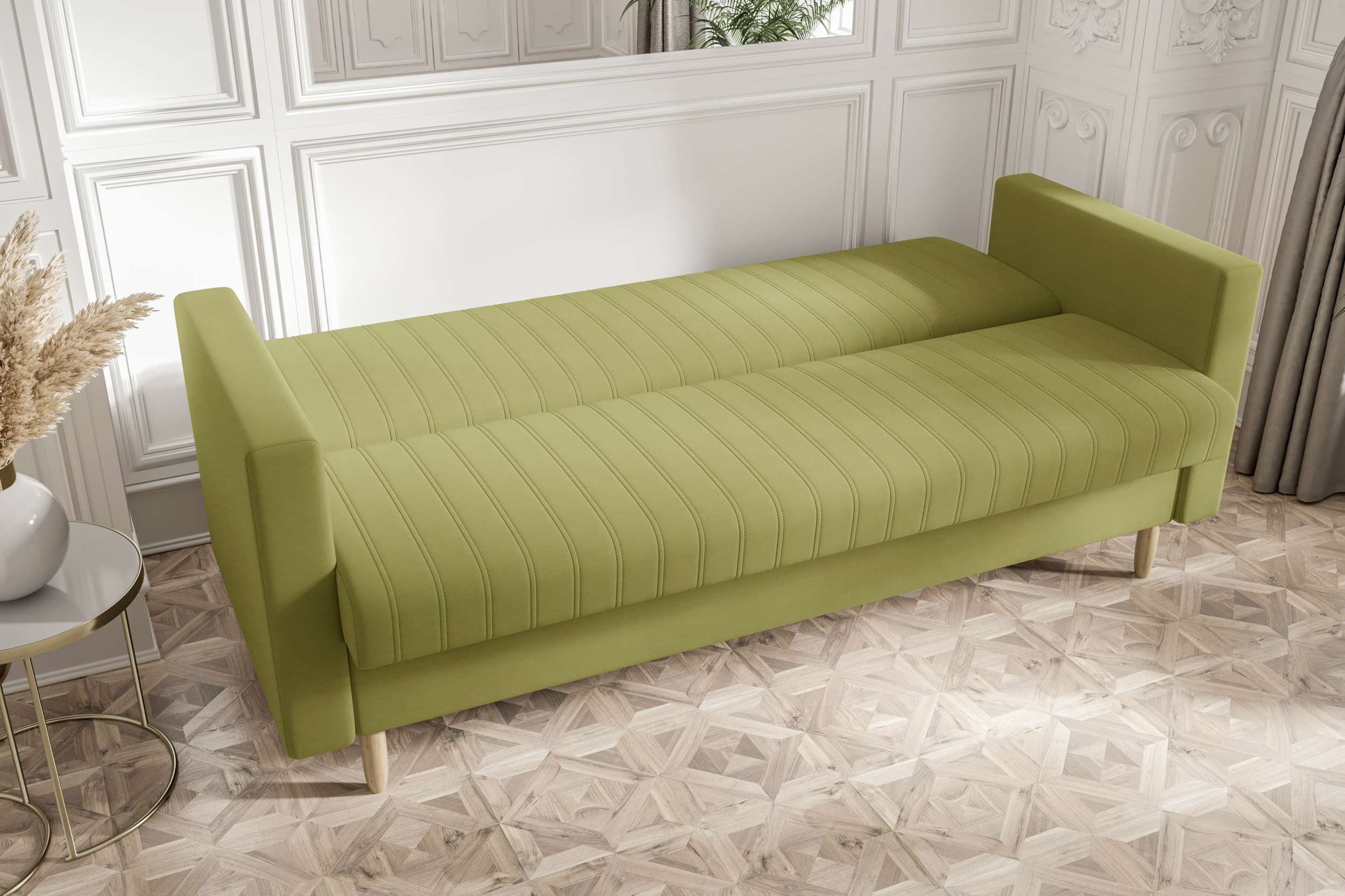 Stylefy 3-Sitzer Melisa, Sofa, Sitzkomfort, Schlafsofa, Design Bettkasten, Bettfunktion, mit mit Modern