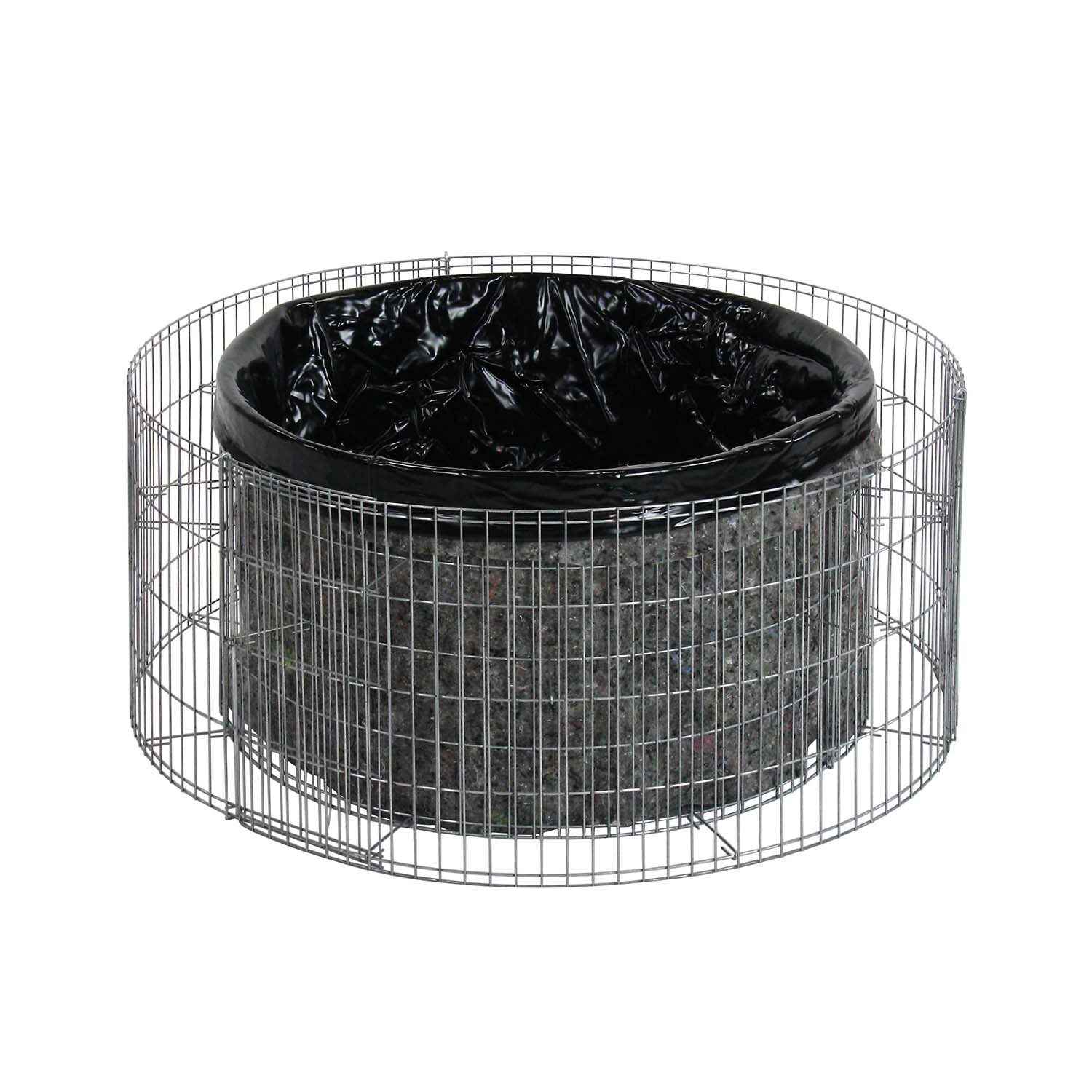 Bellissa Hochteich Gabionen-Hochteich 160L Volumen rund 92/72x40cm – Zierteiche & Biotope