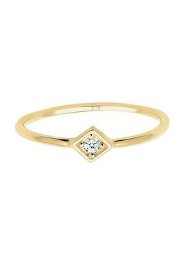 Elli DIAMONDS Verlobungsring Verlobungsring Geo Diamant (0.03 ct) 375 Gelbgold