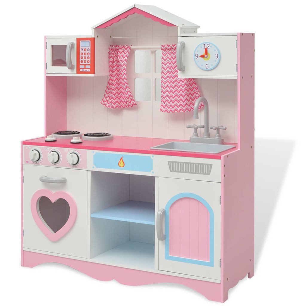 Kinder-Küchenset Kinderküche Mädchen Spielzeugküche Herd Kühlschrank Holz 8230100 cm Ro