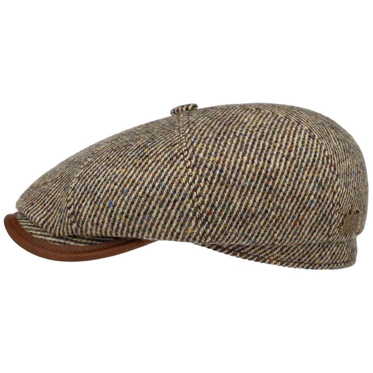 Stetson Flat Cap (1-St) Ballonmütze mit Schirm, Made in Germany