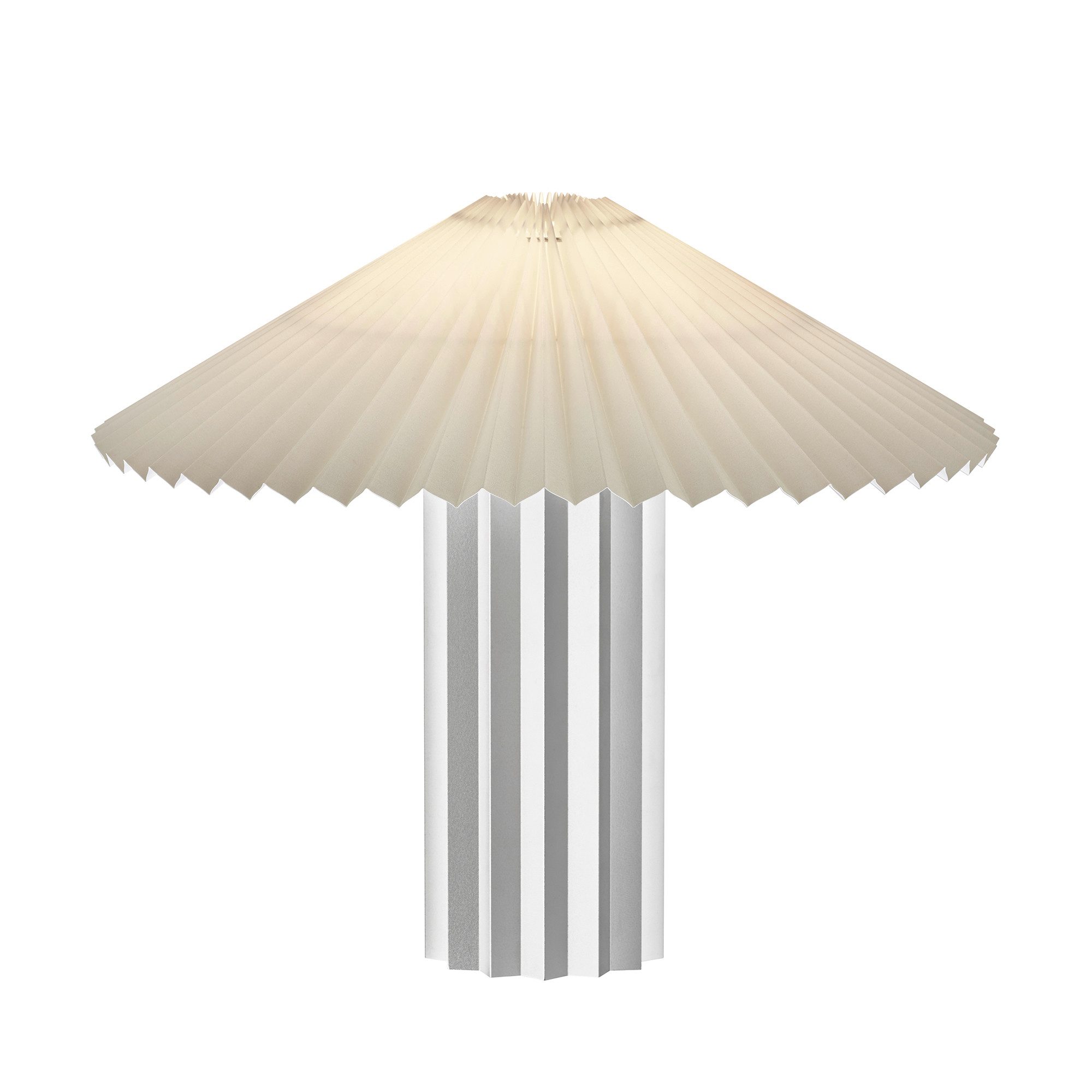 blomus Tischleuchte -TAITE- Tischlampe, Stimmungslicht, LED-Designlampe modern, LED wechselbar, Dimmbar, Plissee-Look, modern & stabil, Dimmbar, Aluminium