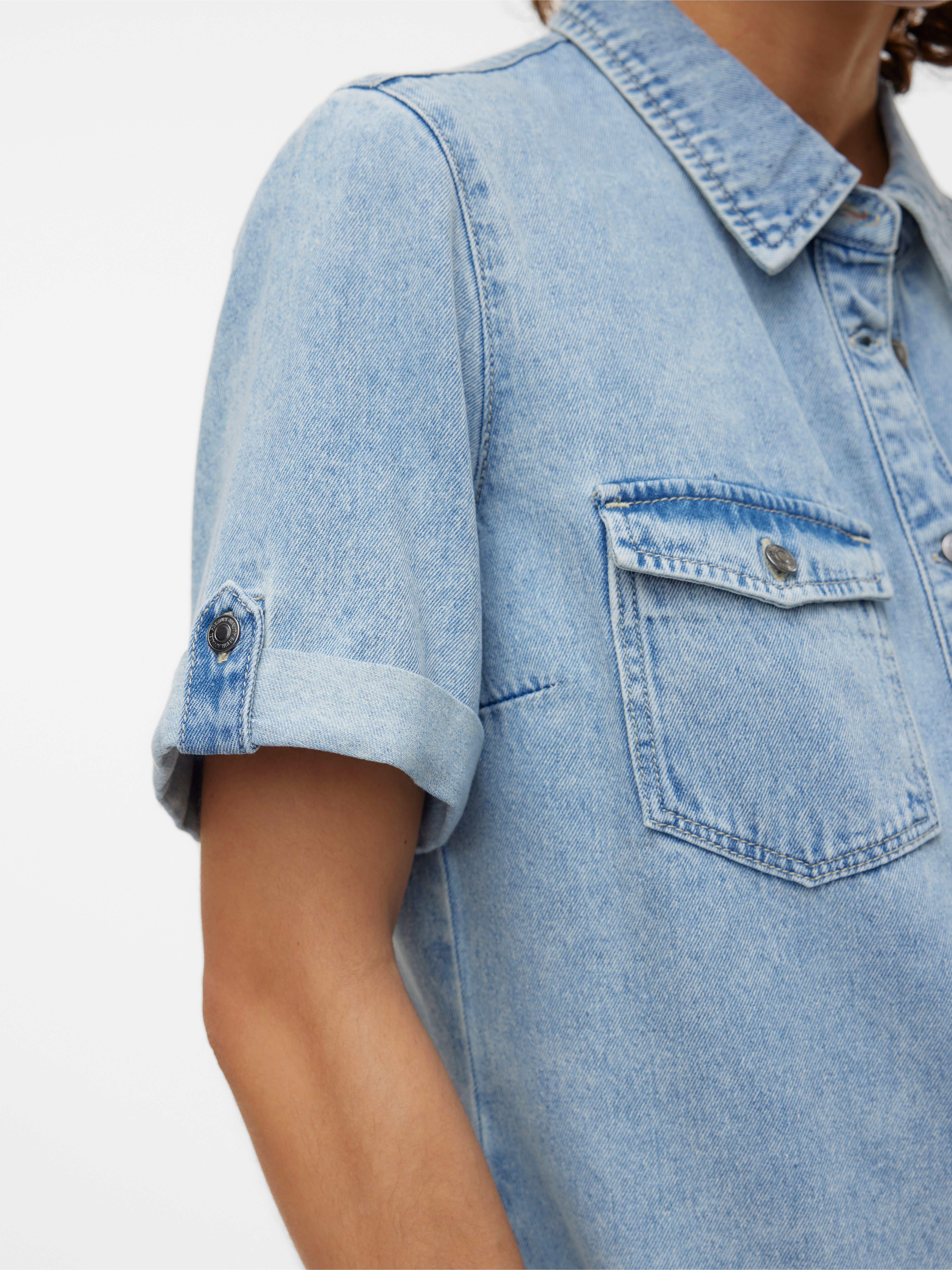 Vero Moda Jeanskleid VMJENNIE SS SHORT DENIM DRESS NOOS