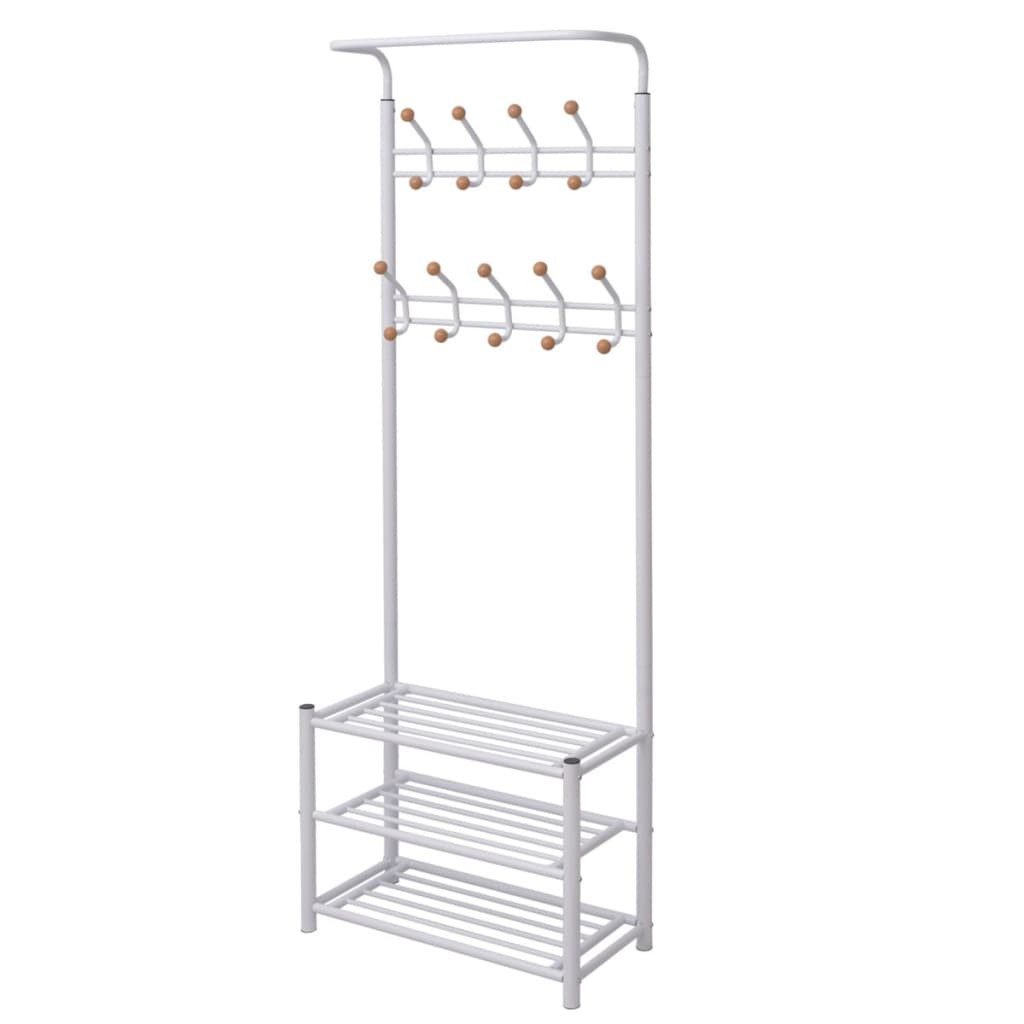 vidaXL Garderobenständer Garderobe mit Schuhablage 68×32×182,5 günstig online kaufen