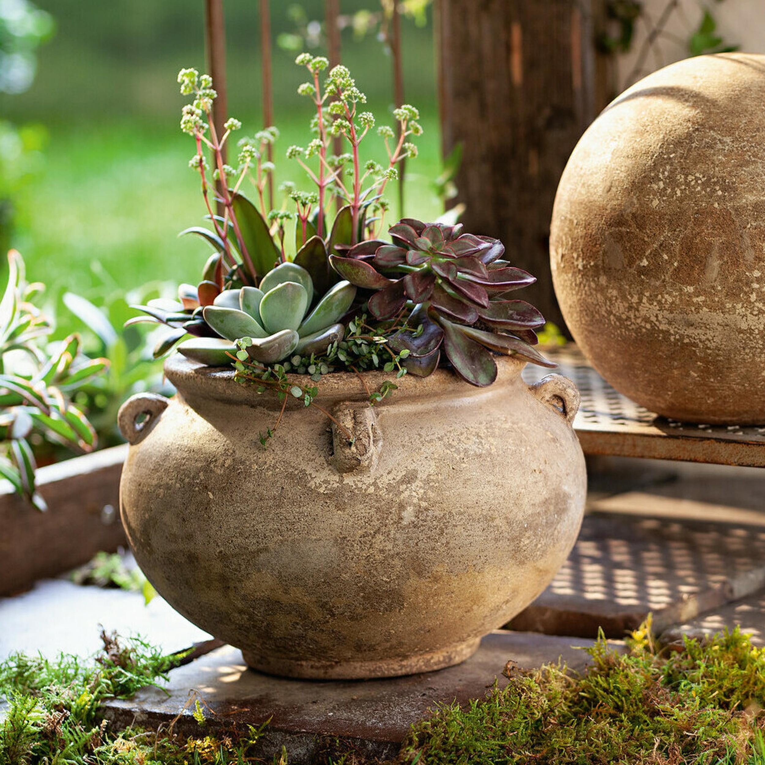 Frank Flechtwaren Blumentopf Pflanztopf Rustik Terracotta günstig online kaufen