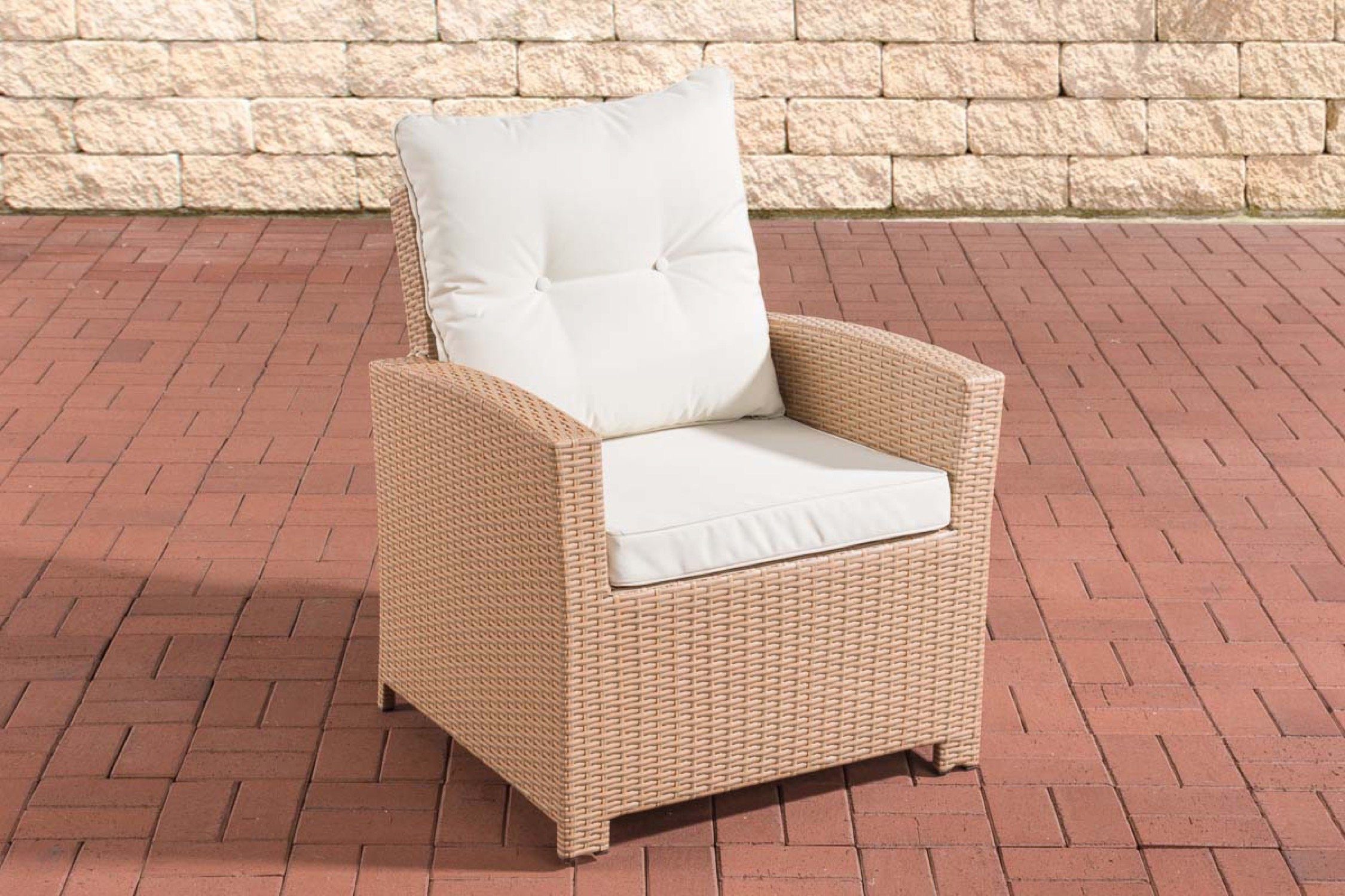 TPFGarden Gartensessel Fino Rattansessel für Garten, Balkon, Terrasse