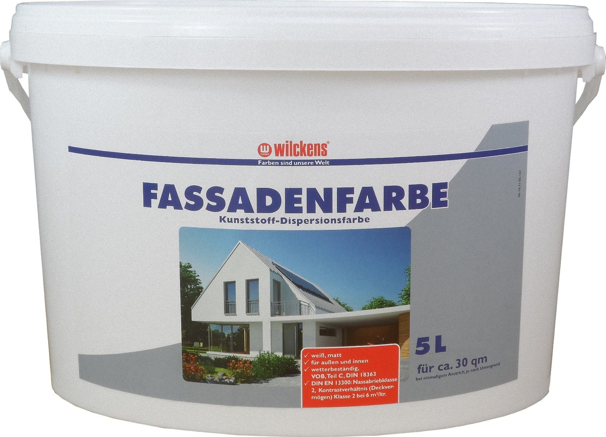 Wilckens Farben Fassadenfarbe, Fassadenfarbe Weiß 5 L