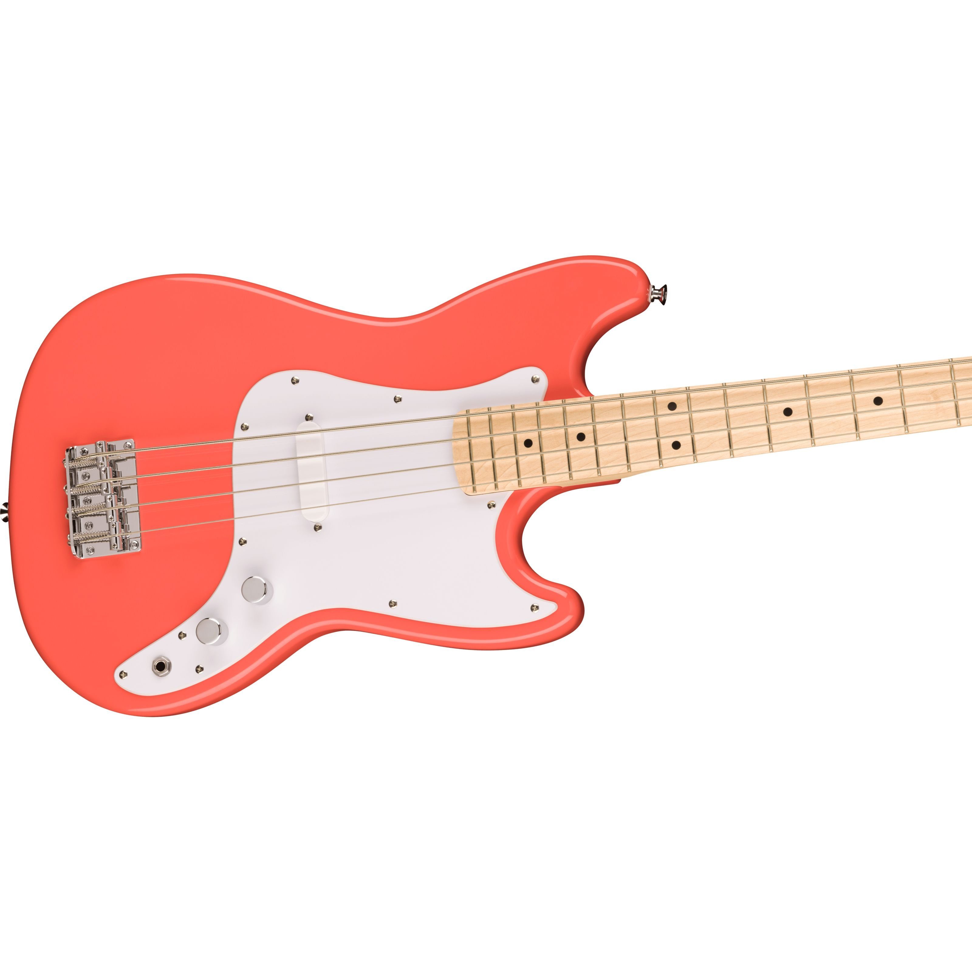 Squier E-Bass, E-Bässe, 4-Saiter E-Bässe, Sonic Bronco Bass MN Tahitian Coral - E-Bass