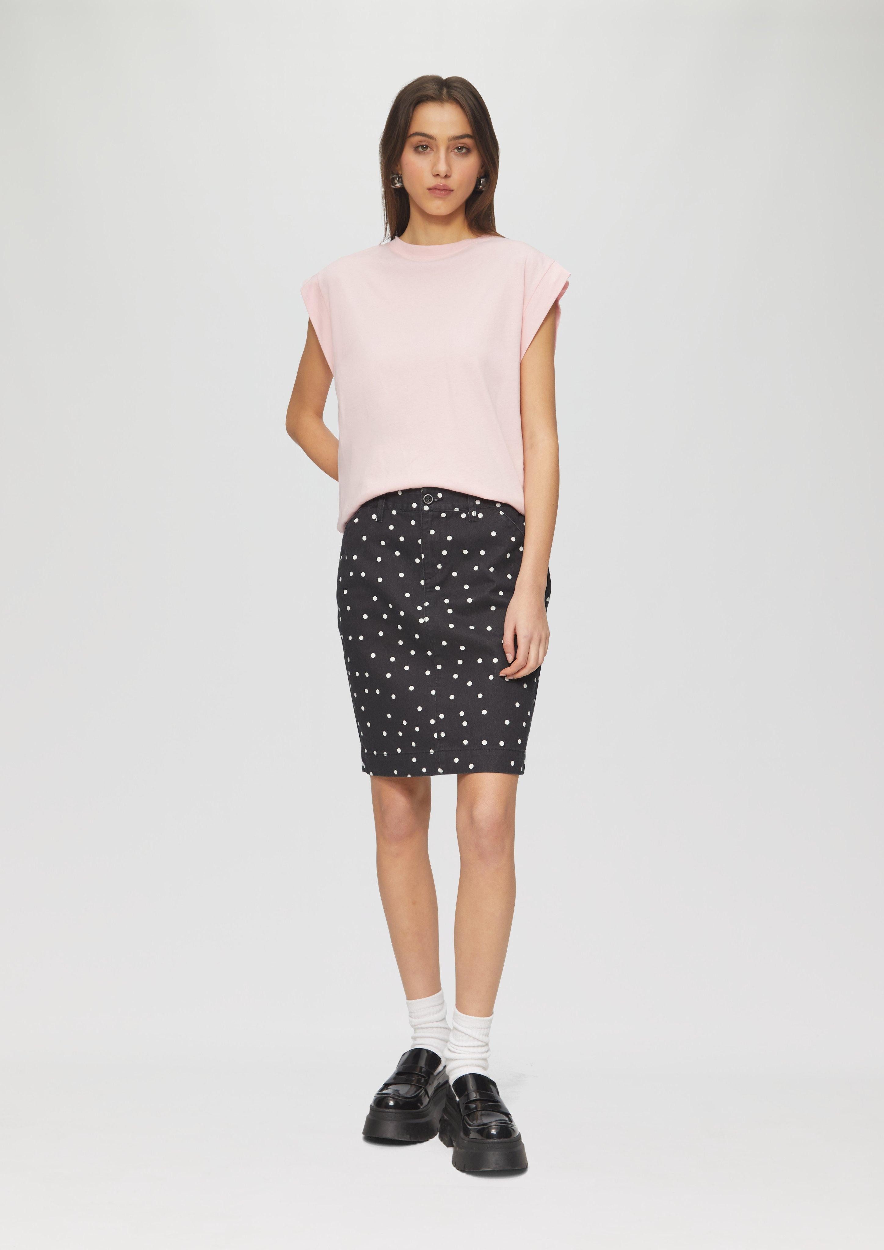 QS Maxirock Pencilskirt mit All-over-Print Schlitz günstig online kaufen