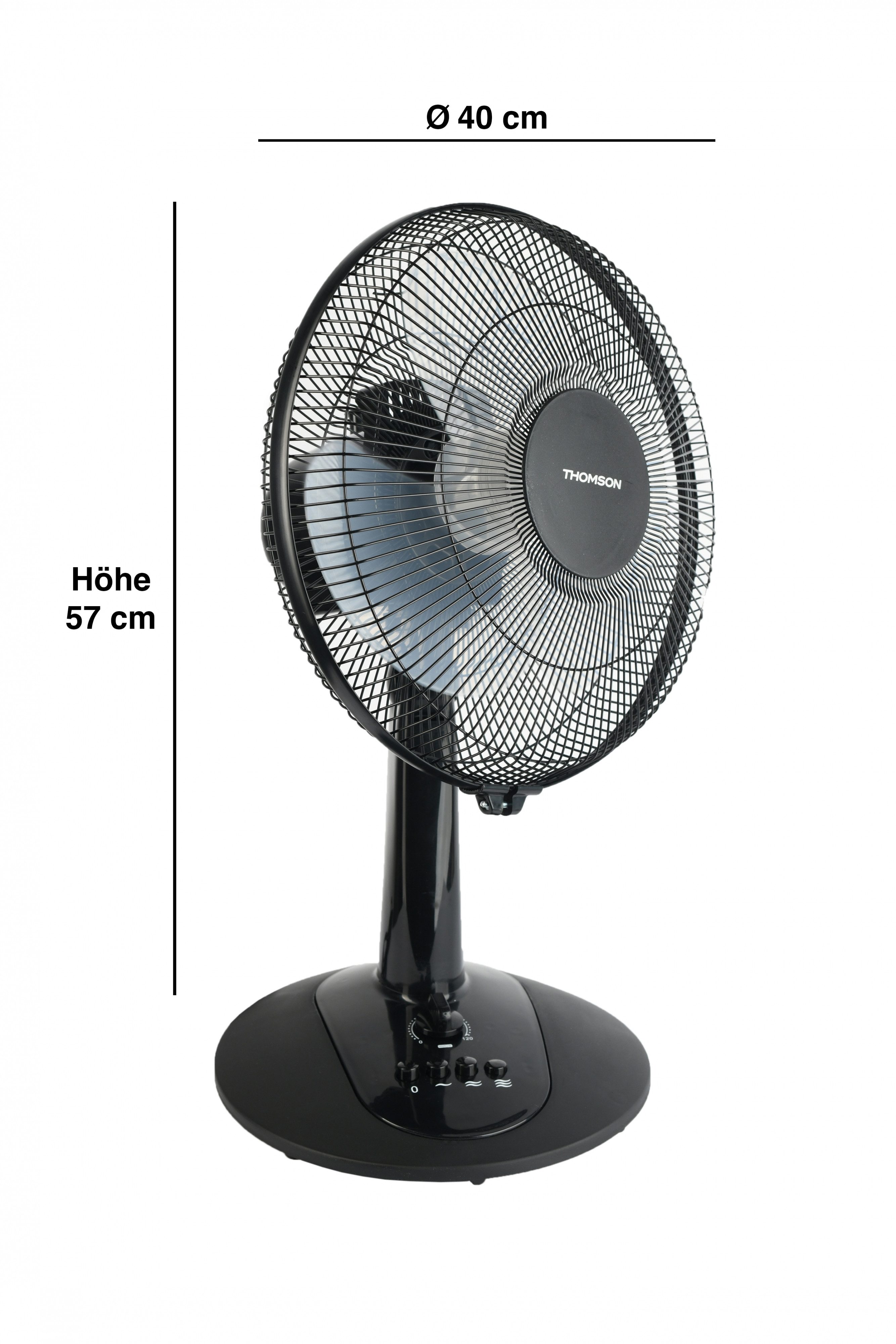 Thomson Tischventilator THVEL530E, 3 Stufen, Timer, 55 Watt