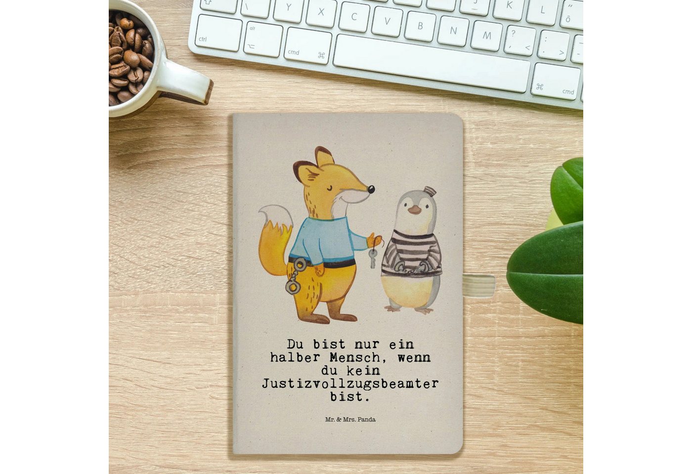 Thumbnail - Mr. & Mrs. Panda Notizbuch Justizvollzugsbeamter Herz - Transparent - Geschenk, A5 Notizbuch Für Mr. & Mrs. Panda, Hochw...