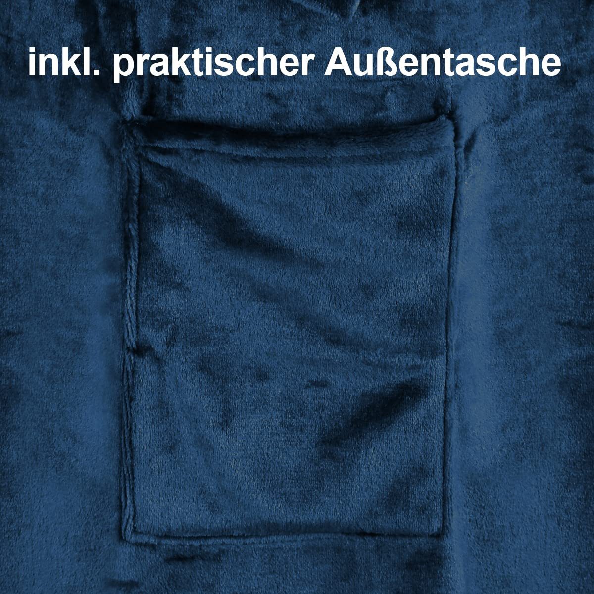 Wohndecke - flauschige tragbare Kuscheldecke mit Ärmeln und Fußtasche - TV günstig online kaufen