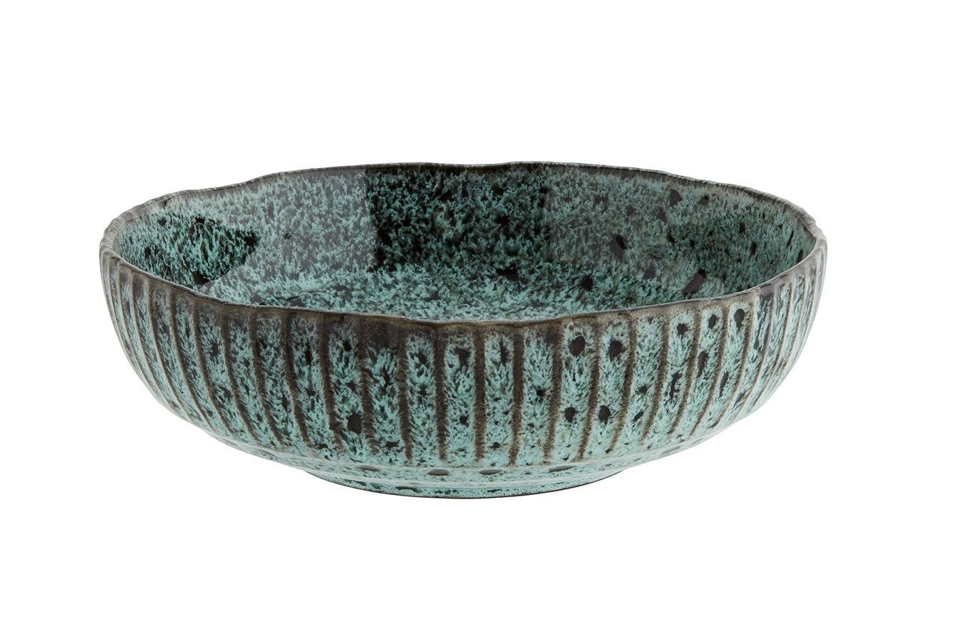 daslagerhaus living Milchkännchen Schale Keramik petrol D 26 cm