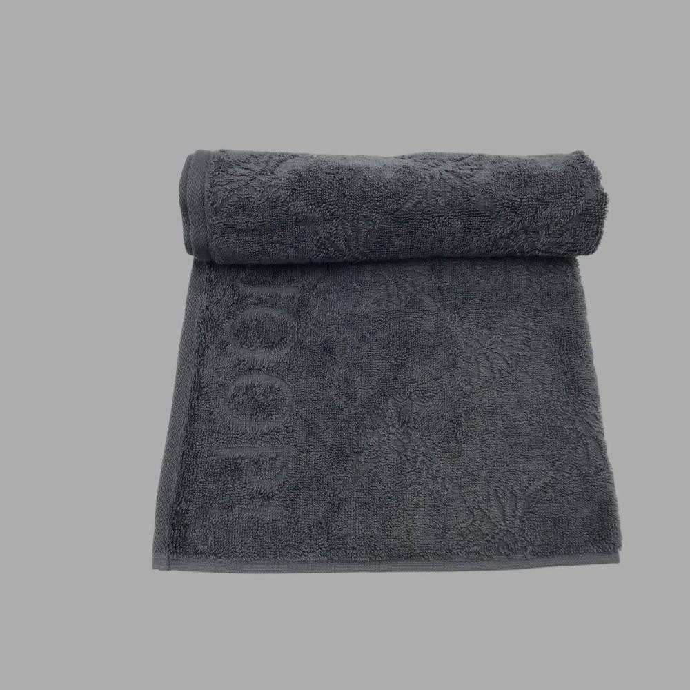 JOOP! Geschirrtuch Cuisine Cornflower 1702 in Anthrazit, (1x Küchenfrottiertuch 50 x 50 cm), 100% Baumwolle