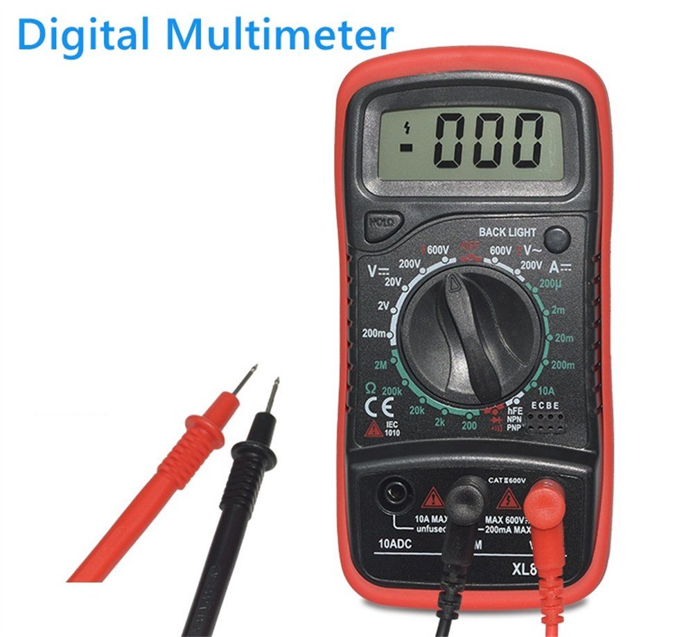 St) Multimeter Digital Multimeter AC/DC, Voltmeter Spannungsprüfer (1 Batterietester Atäsi