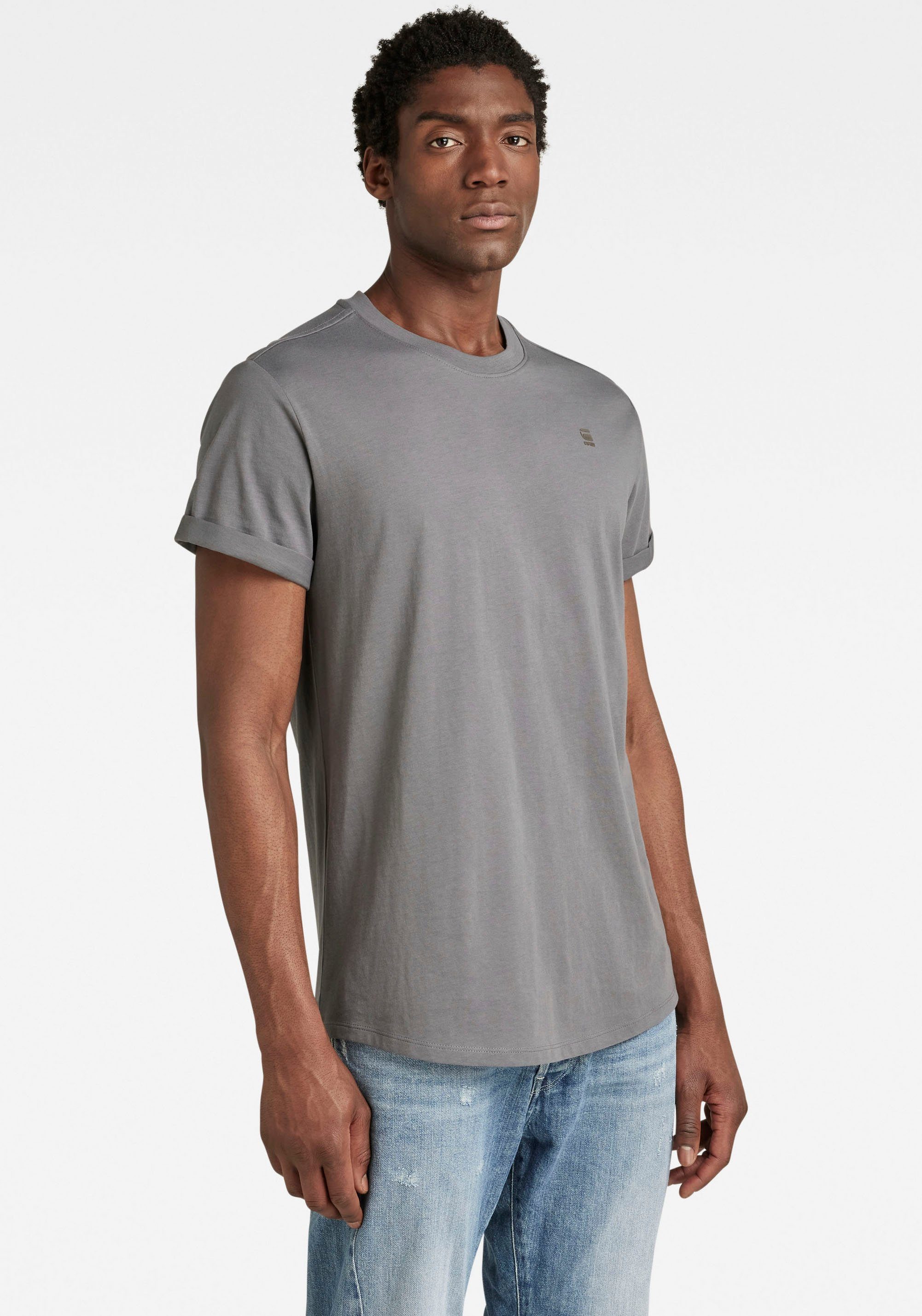 Stitching granite T-Shirt Lash Logo G-Star mit RAW kleinem