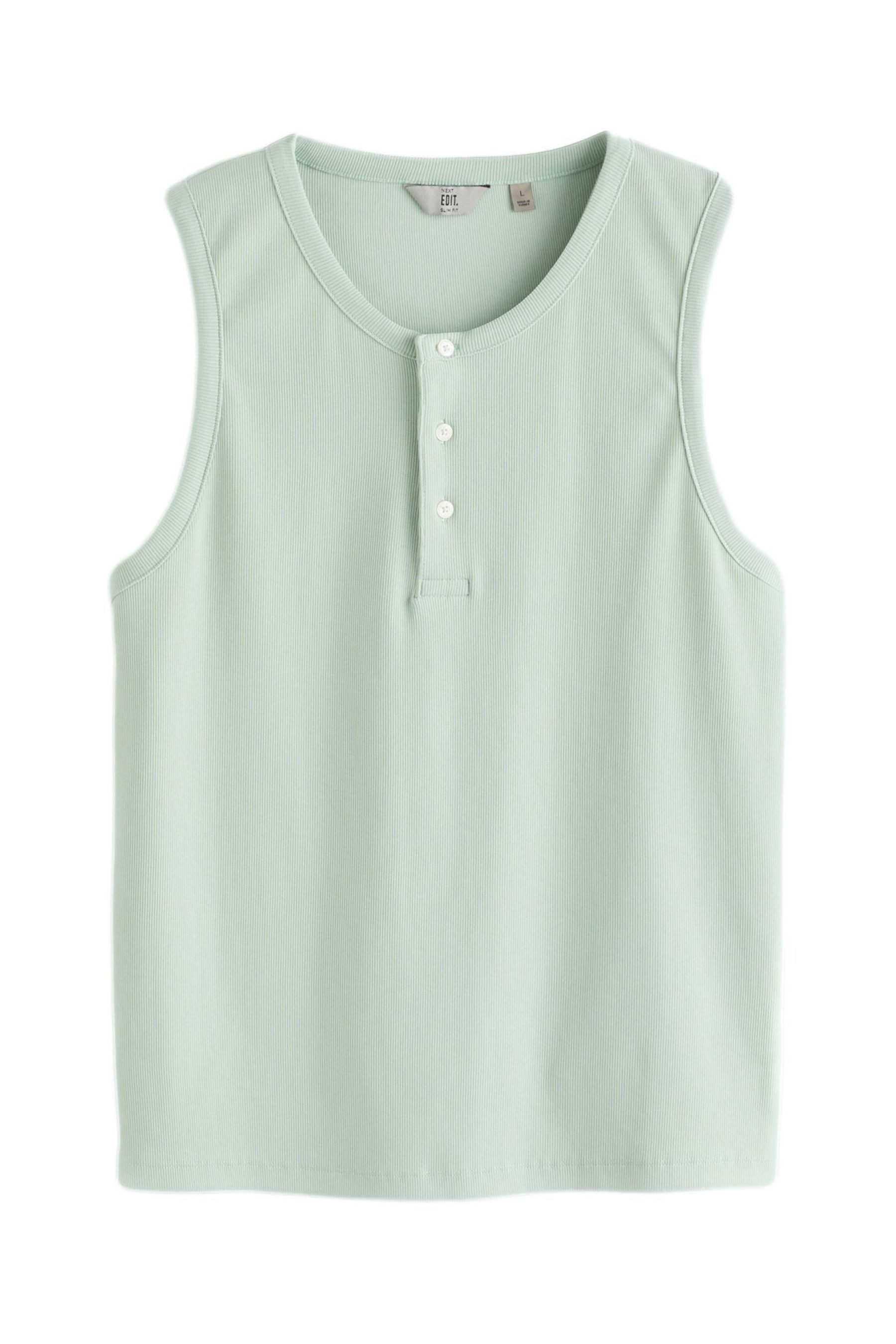 Next Trägertop Geripptes Henley-Trägertop (1-tlg)