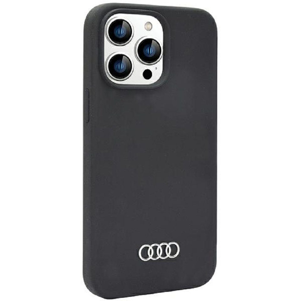 Audi Handyhülle Case iPhone 14 Pro Max Silikon schwarz 6,7 Zoll, Kantenschutz