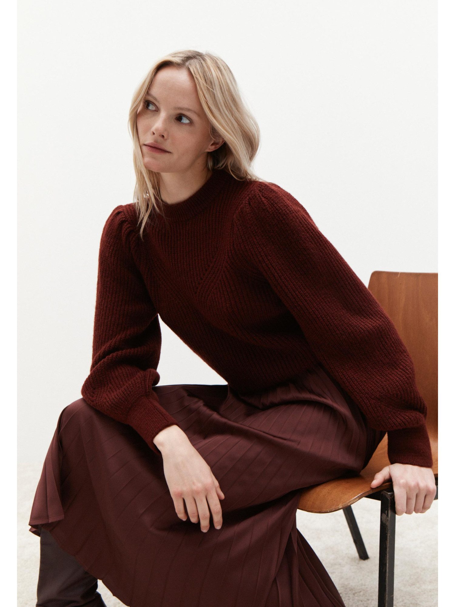 MORE&MORE Rundhalspullover kuscheliger Rippstrickpullover günstig online kaufen