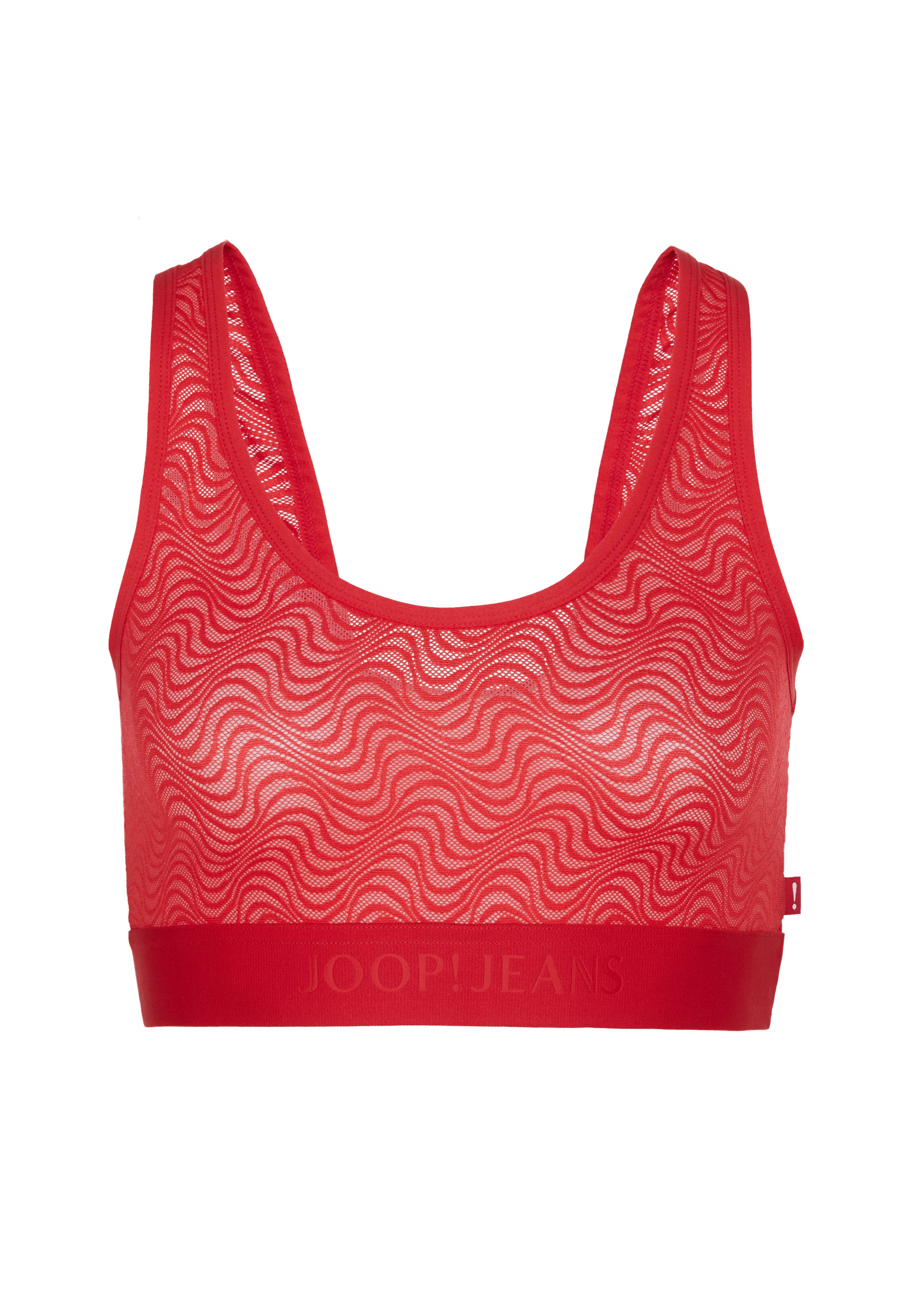 Joop Jeans Bustier Rundhalsausschnitt, elastisch, Jacquard-Spitze