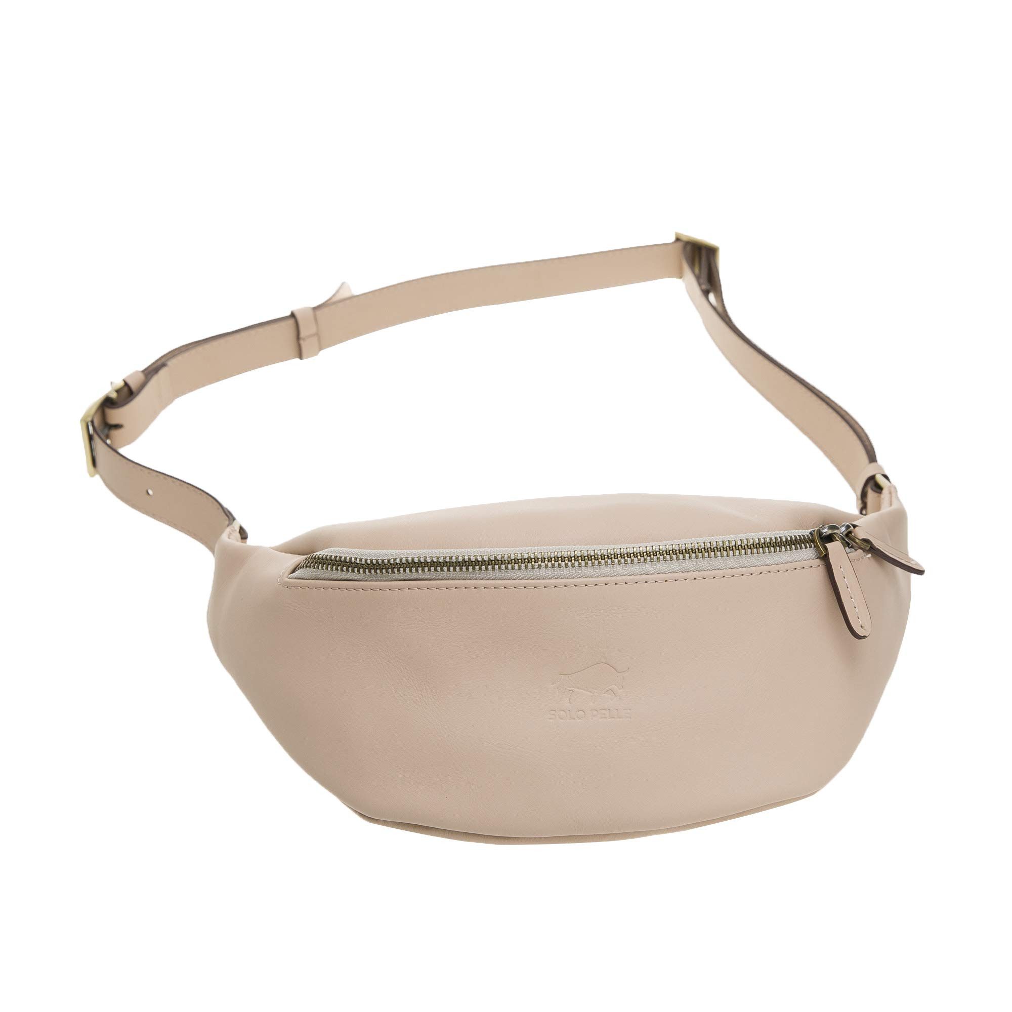 Solo Pelle Bauchtasche Bauchtasche/Brusttasche aus echtem Leder Belt Beltbag (Rose)