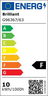 Brilliant Außen-Wandleuchte "Abbot" 2-flammig, Glas, anthrazit, 5W, warmweiß, 800lm, IP44, wassergeschützt, warmweiß