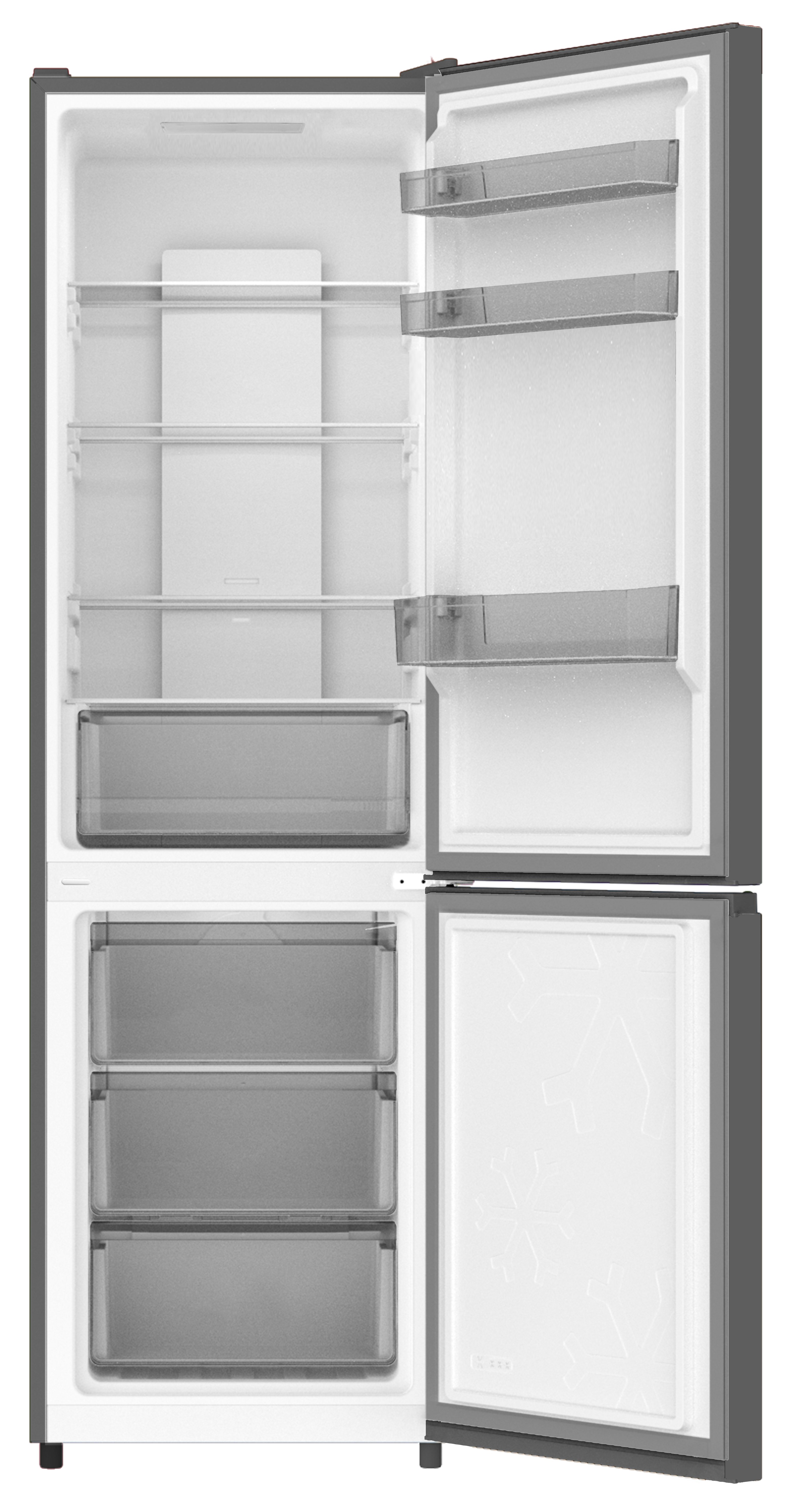 PKM Kühl-/Gefrierkombination KG314ENFMCIX Inox Design, 180 cm hoch, 55 cm breit, Touch-Control-Display No Frost Eco Modus