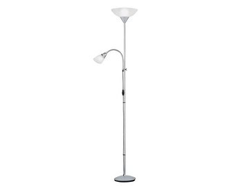 meineWunschleuchte LED Deckenfluter, LED wechselbar, Warmweiß, mit Leselampe Designklassiker groß-e Stehlampe für Lese-ecke, H: 180cm