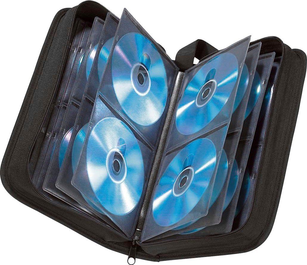 Hama DVD-Hülle CD-/DVD-/Blu-ray-Tasche 80, Schwarz, Disc-Tasche Wallet