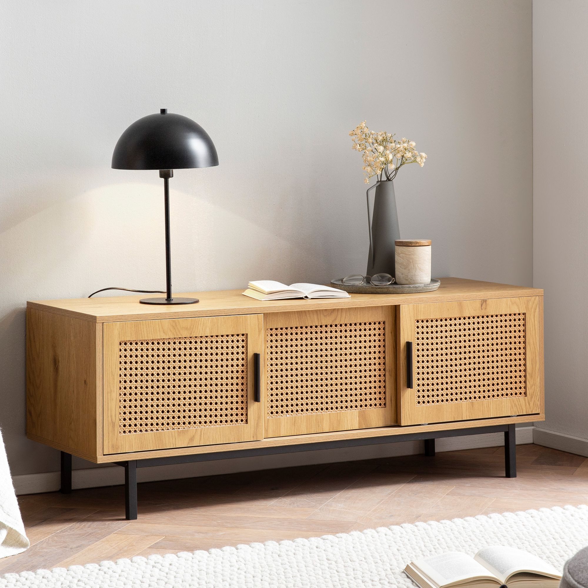 KADIMA DESIGN Lowboard Lowboard Eiche-Dekor mit günstig online kaufen