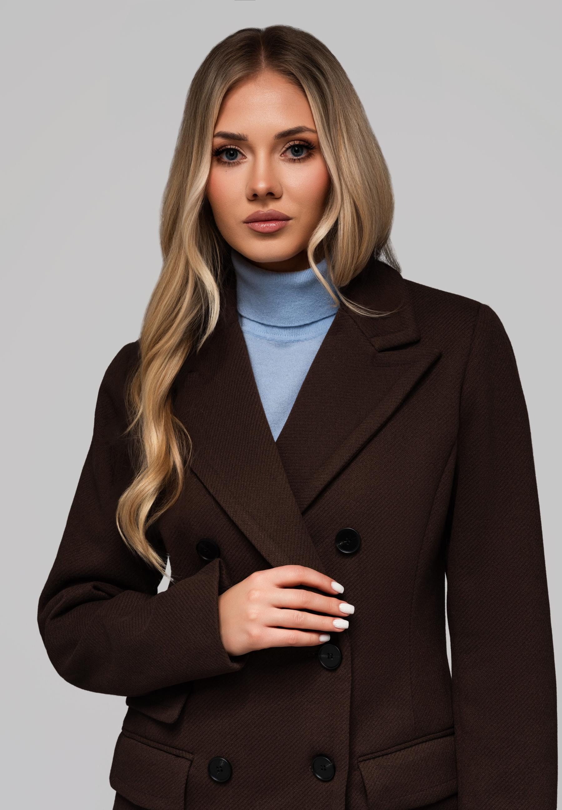 OMBRE Wintermantel Eleganter Damen-Mantel