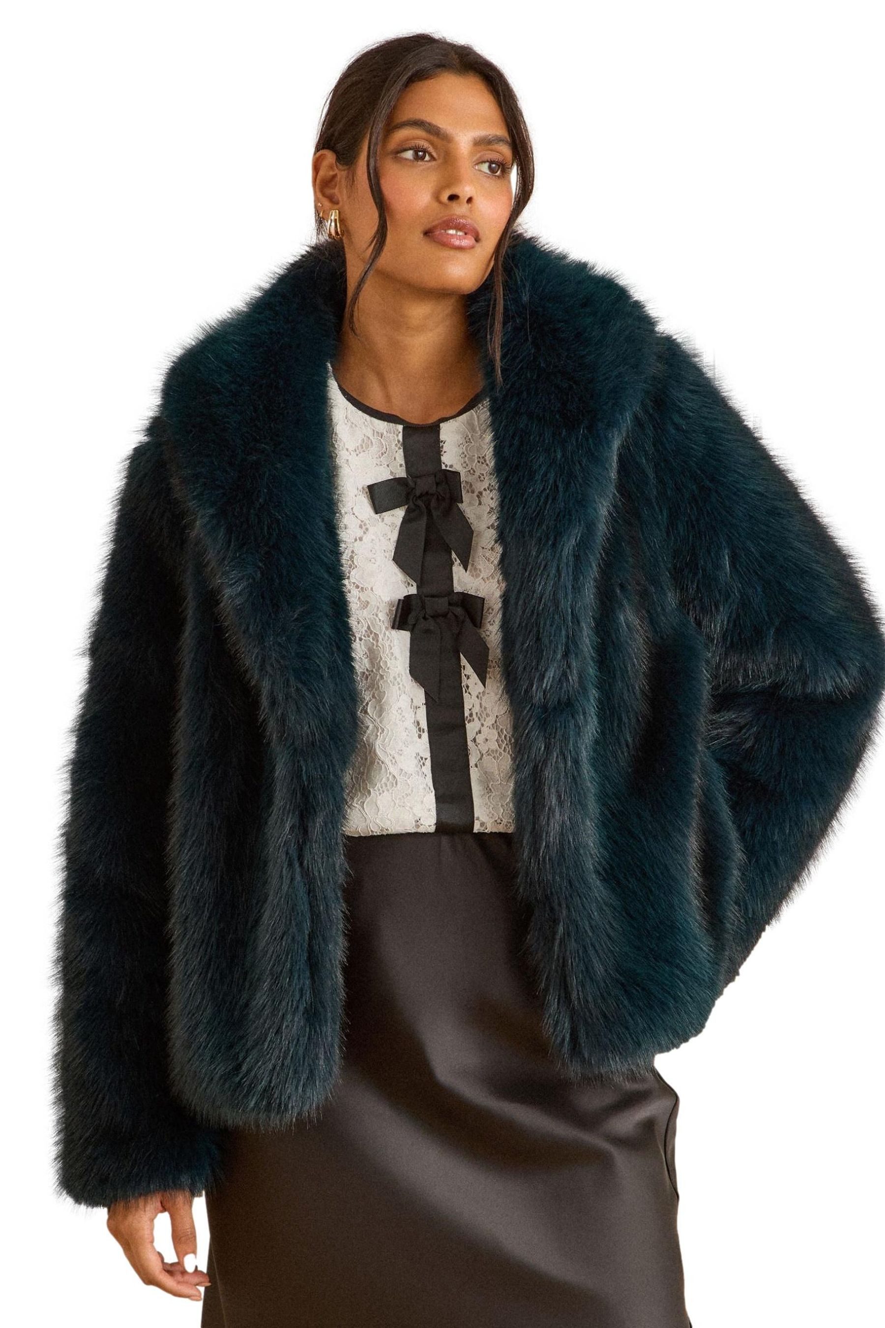 Love & Roses Fellimitatmantel Love & Roses Kunstfellmantel mit Schalkragen günstig online kaufen