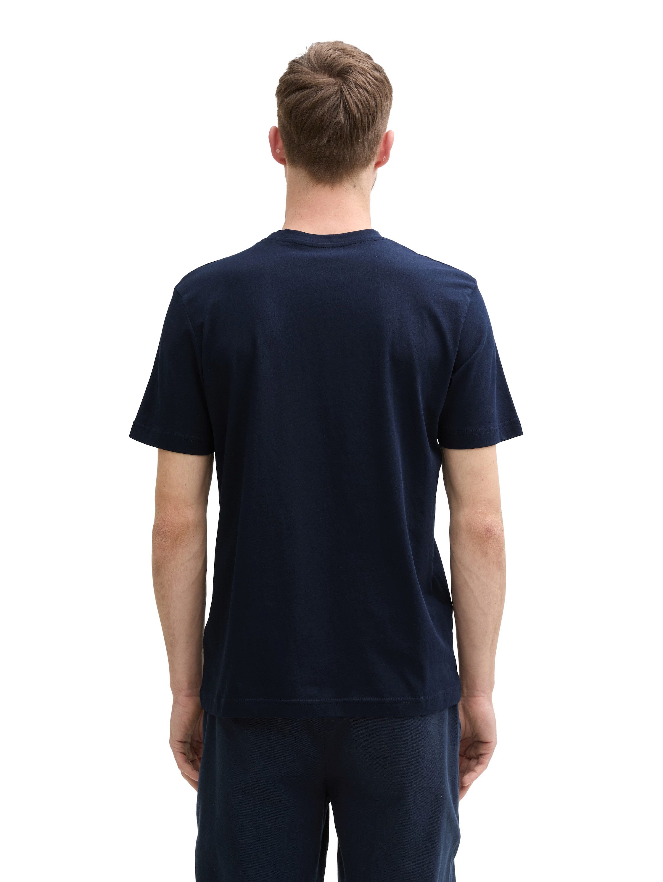 TOM TAILOR T-Shirt (Packung, 3-tlg) 3er Pack mit Logo-Stickerei