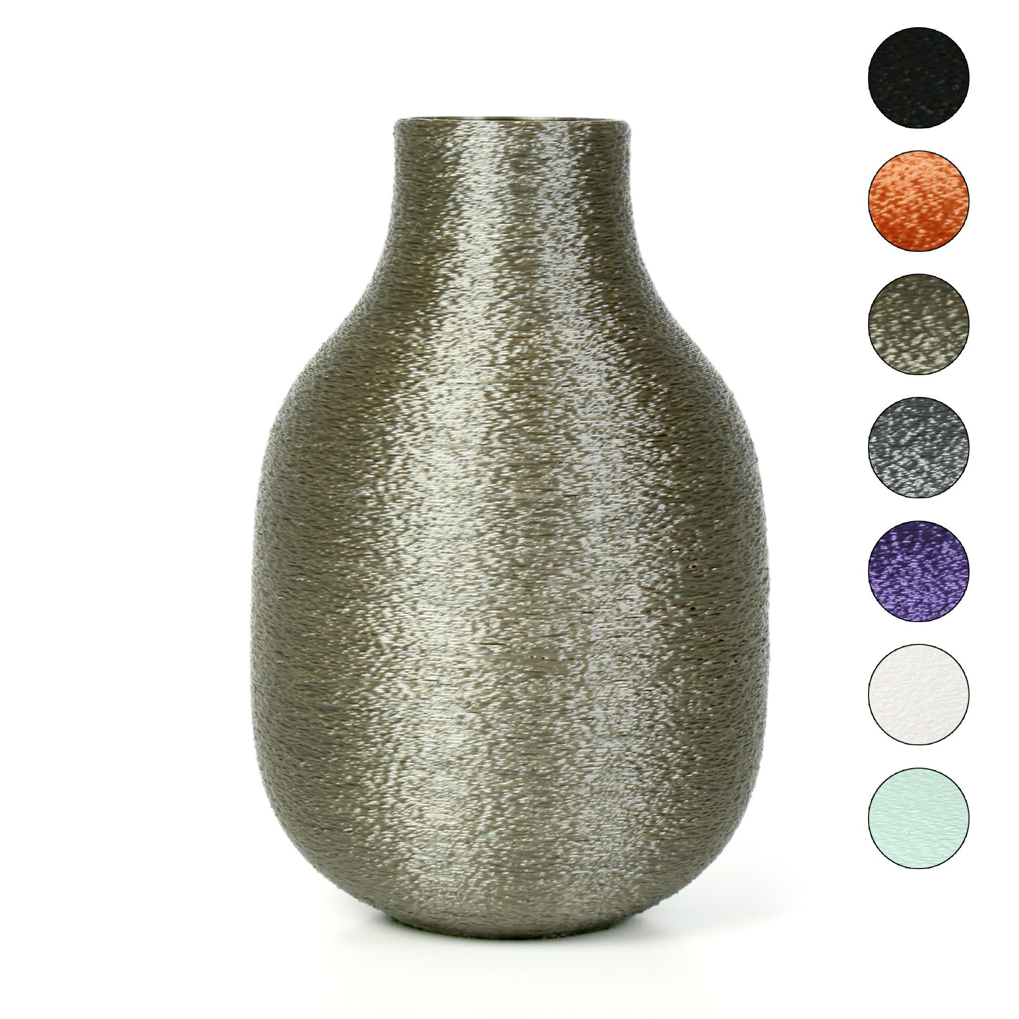Kreative Feder Dekovase Designer Vase – Dekorative Blumenvase aus Bio-Kunststoff, aus nachwachsenden Rohstoffen; wasserdicht & bruchsicher Old Copper