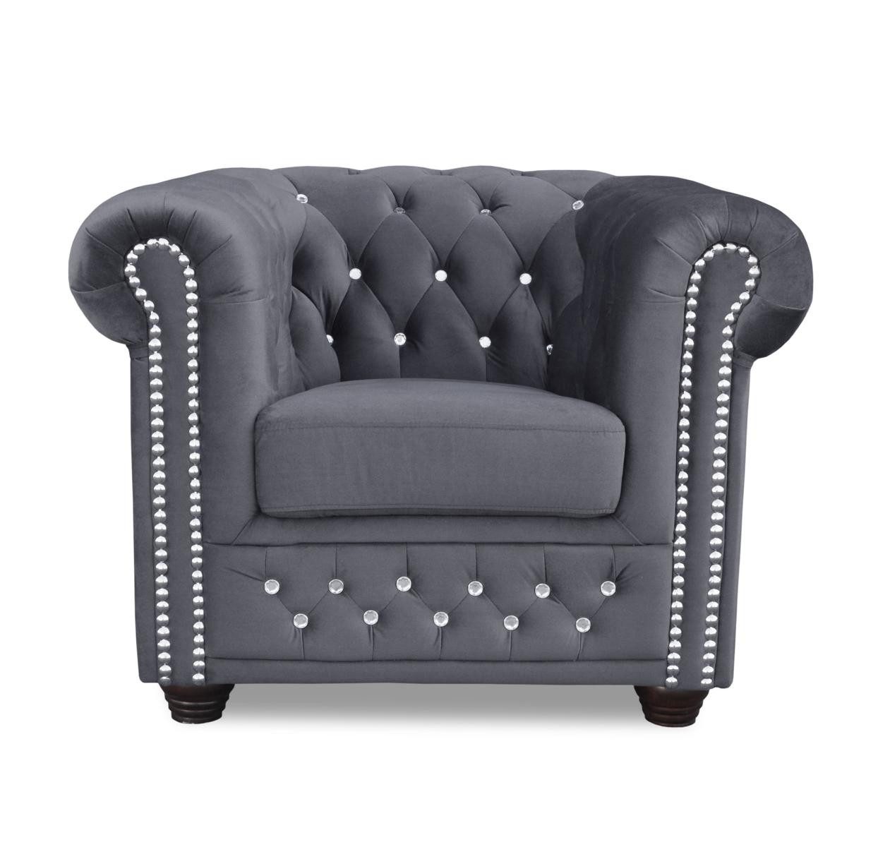 JVmoebel Кресла Chesterfield Chesterfield Relaxsessel Sofa Polsterstoff Fernseh-Couch, Made in Europa